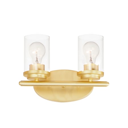 Maxim Corona 2 Light 12" Wide Bathroom Vanity Light Satin Brass