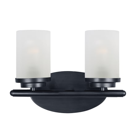 Maxim Corona 2 Light 12" Wide Bathroom Vanity Light Black