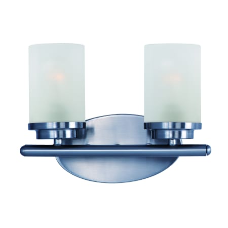 Maxim Corona 12" Wide Bath Light Polished Chrome / Frosted Glass