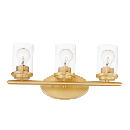 Maxim Corona 3 Light 19" Wide Bathroom Vanity Light Satin Brass
