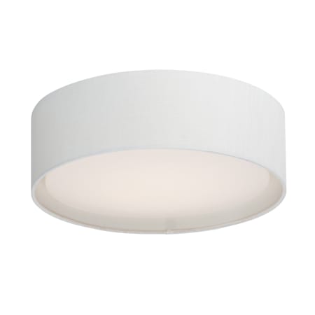 Maxim Prime 16" Wide LED Flush Mount Drum Ceiling Fixture with Drum Shade White Linen