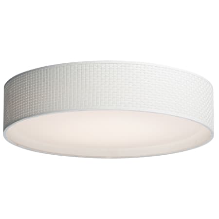 Maxim Prime 25" Wide LED Flush Mount Drum Ceiling Fixture White Weave