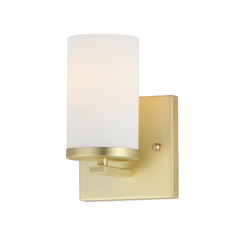 Maxim Lateral 8" Tall Bathroom Sconce Satin Brass