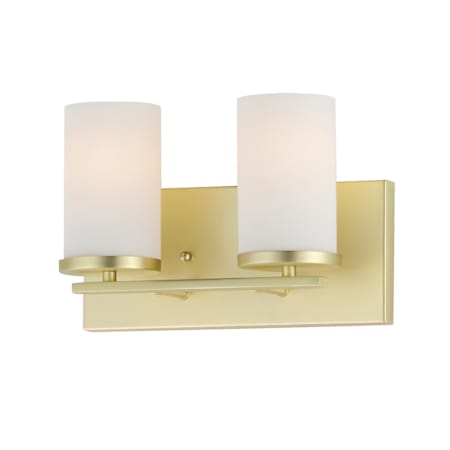 Maxim Lateral 2 Light 12" Wide Vanity Light Satin Brass