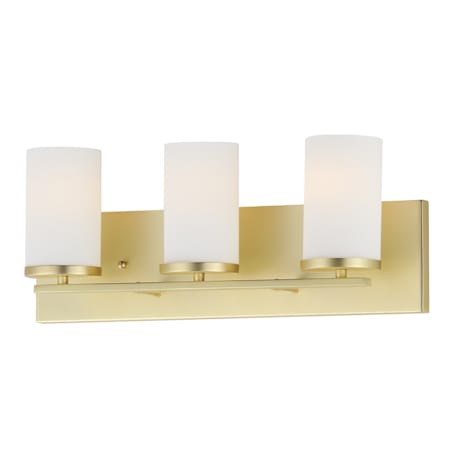 Maxim Lateral 3 Light 20" Wide Vanity Light Satin Brass