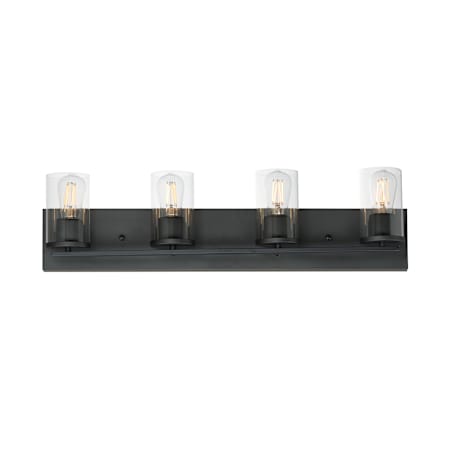 Maxim Lateral 4 Light 30" Wide Vanity Light Black / Clear