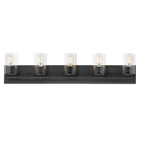 Maxim Lateral 5 Light 36" Wide Vanity Light Black / Clear