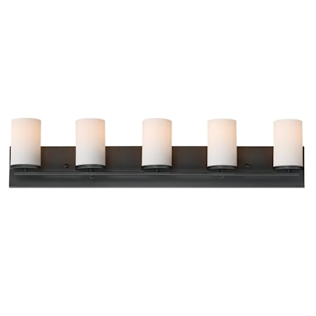 Maxim Lateral 5 Light 34" Wide Bathroom Vanity Light Black