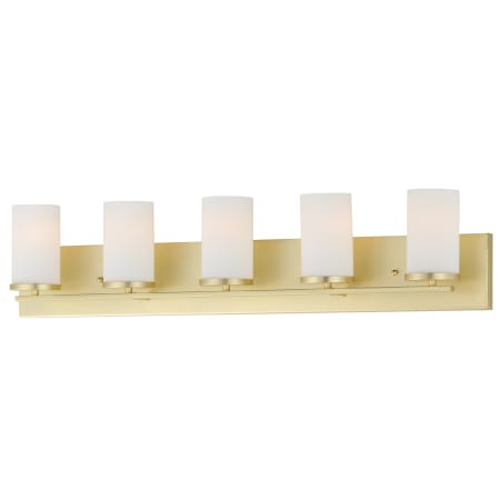 Maxim Lateral 5 Light 36" Wide Vanity Light Satin Brass