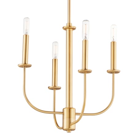 Maxim Wesley 4 Light 16" Wide Chandelier Satin Brass