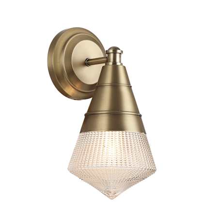 Maxim Hargreaves 12" Tall Bathroom Sconce Natural Aged Brass