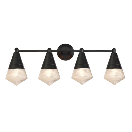 Maxim Hargreaves 4 Light 34" Wide Vanity Light Black