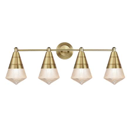 Maxim Hargreaves 4 Light 34" Wide Vanity Light Natural Aged Brass