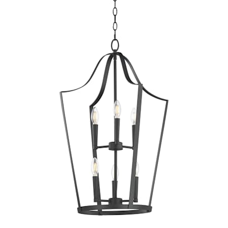 Maxim Arden 6 Light 20" Wide Taper Candle Multi Light Pendant Black