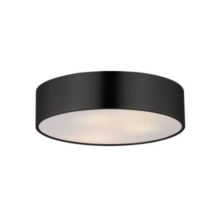 Maxim Tommy 3 Light 16" Wide Flush Mount Drum Ceiling Fixture Black