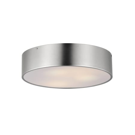 Maxim Tommy 3 Light 16" Wide Flush Mount Drum Ceiling Fixture Satin Nickel