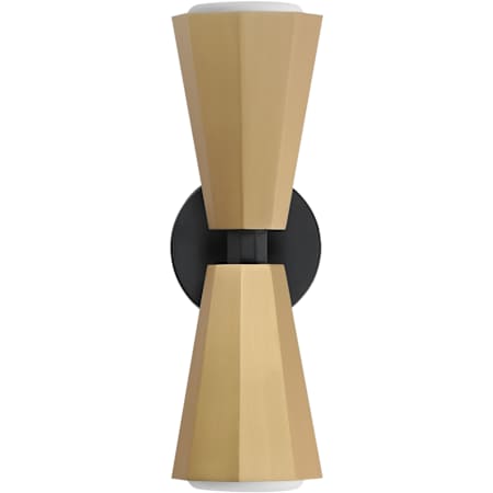 Maxim Rizzo 2 Light 16" Tall Wall Sconce Black / Antique Brass