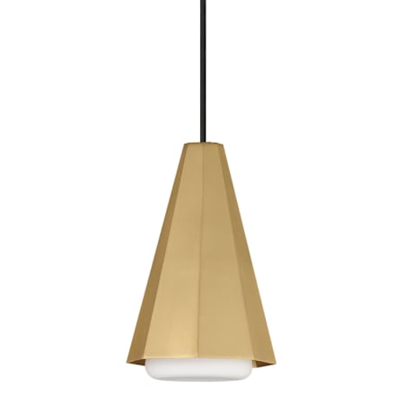 Maxim Rizzo 6" Wide Mini Pendant Black / Antique Brass