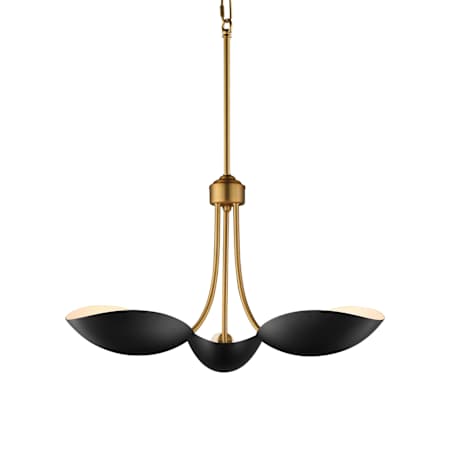 Maxim Maris 3 Light 22" Wide Multi Light Pendant Black / Natural Aged Brass