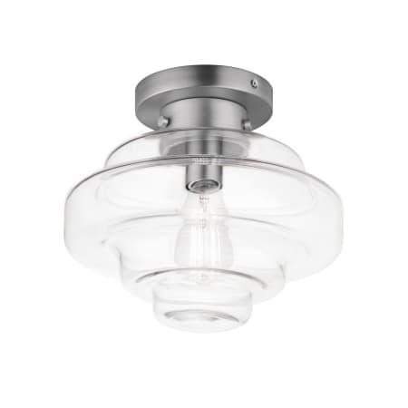 Maxim Harbor 12" Wide Flush Mount Ceiling Fixture Satin Nickel