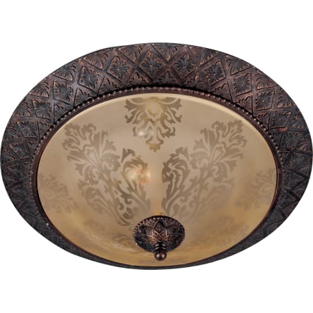 Maxim Symphony 19" Wide 2 Light Ceiling Light Oil Rubbed Bronze / Screen Amber Glass