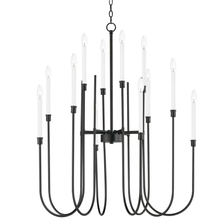 Maxim Tux 12 Light 36" Wide Taper Candle Style Chandelier Black