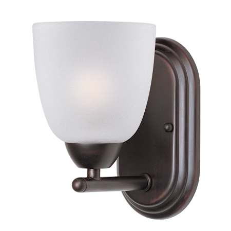 Maxim Axis 8" Tall Convertible Bathroom Sconce Oil Rubbed Bronze / Frosted Glass