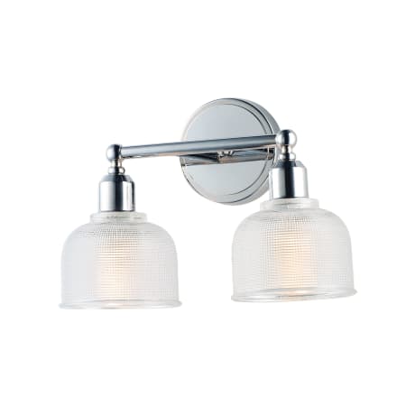 Maxim Hollow 2 Light 14" Wide Bathroom Vanity Light with Glass Bell Shades Polished Chrome