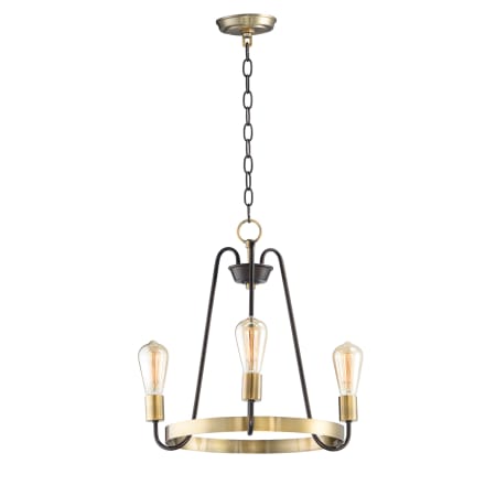 Maxim Haven 3 Light 18-1/2" Wide Mini Chandelier Oil Rubbed Bronze / Antique Brass