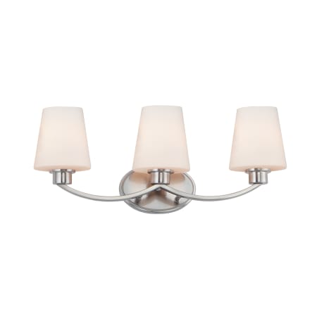Maxim Shelter 3 Light 22" Wide Bathroom Vanity Light Satin Nickel