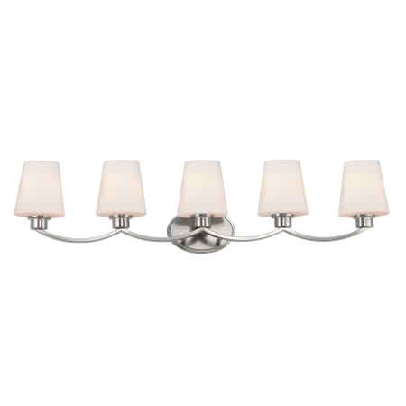 Maxim Shelter 5 Light 38" Wide Bathroom Vanity Light Satin Nickel