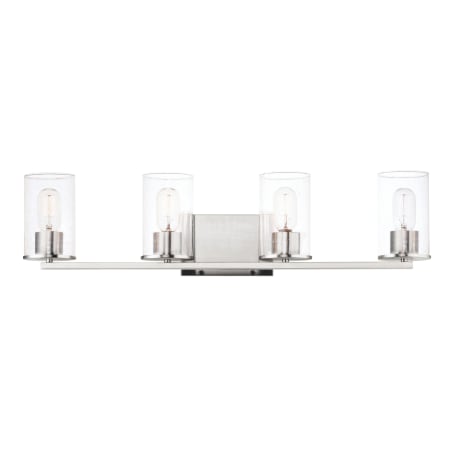 Maxim Sleek 4 Light 31" Wide Bathroom Vanity Light Satin Nickel