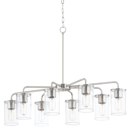 Maxim Sleek 8 Light 34" Wide Chandelier Satin Nickel