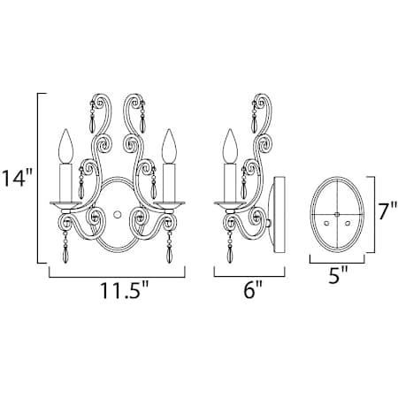 Maxim-12032-Line Drawing View
