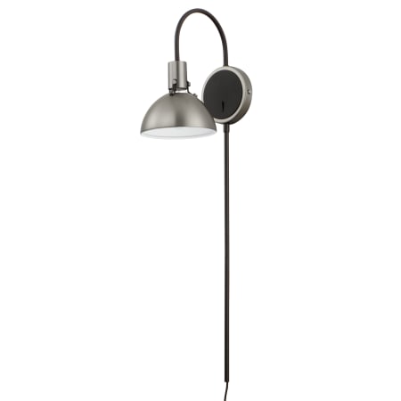 Maxim Dawn 13" Tall Hardwired or Plug-In Wall Sconce with Metal Shade Satin Nickel