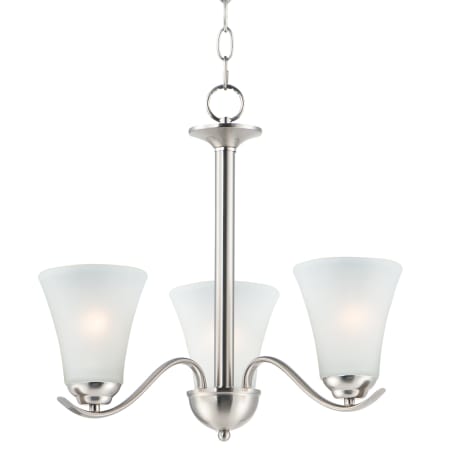 Maxim Vital 3 Light 20" Wide Chandelier Satin Nickel