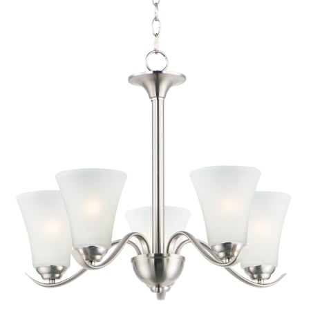 Maxim Vital 5 Light 23" Wide Chandelier Satin Nickel