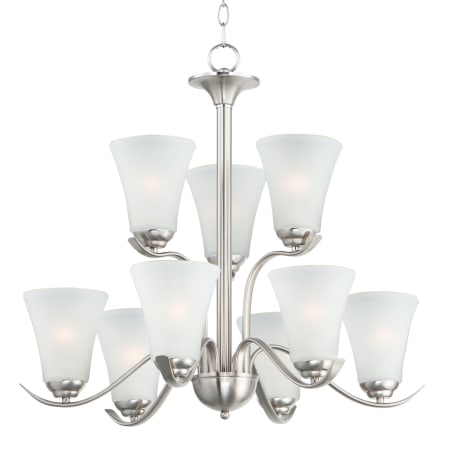 Maxim Vital 9 Light 26" Wide Chandelier Satin Nickel