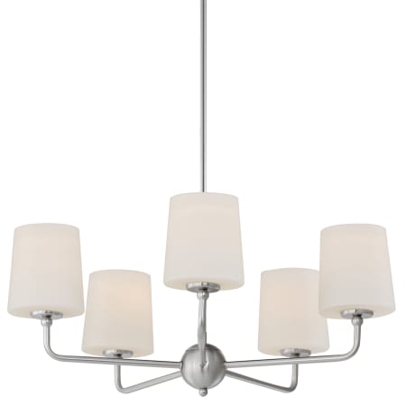 Maxim Bristol 5 Light 27" Wide Chandelier Satin Nickel