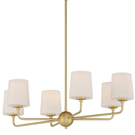 Maxim Bristol 6 Light 34" Wide Chandelier Satin Brass