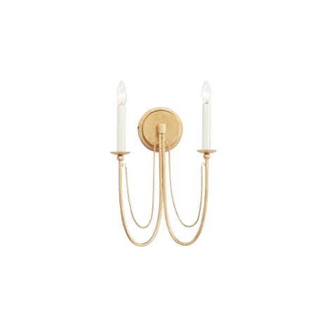 Maxim Plumette 2 Light 16" Tall Wall Sconce Gold Leaf