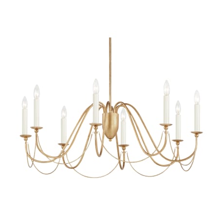 Maxim Plumette 8 Light 36" Wide Taper Candle Chandelier Gold Leaf