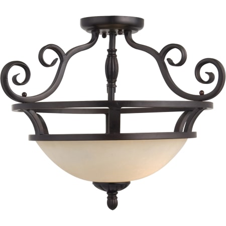 Maxim Manor 19" Wide 2 Light Ceiling Light Oil Rubbed Bronze / Frosted Ivory Glass