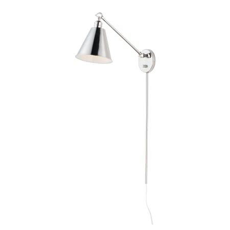 Maxim Library 32" Tall Plug-In Wall Sconce Polished Nickel