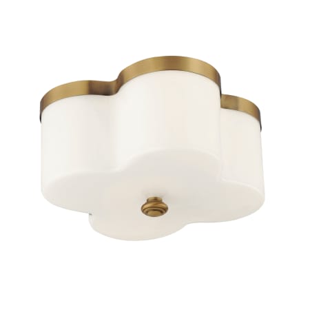 Maxim Clover 2 Light 13" Wide Flush Mount Ceiling Fixture Natural Aged Brass