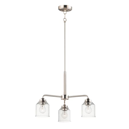 Maxim Acadia 3 Light 20" Wide Chandelier / Semi-Flush Ceiling Fixture Satin Nickel