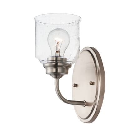 Maxim Acadia 11" Tall Bathroom Sconce Satin Nickel