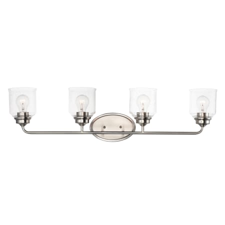 Maxim Acadia 4 Light 35" Wide Bathroom Vanity Light Satin Nickel
