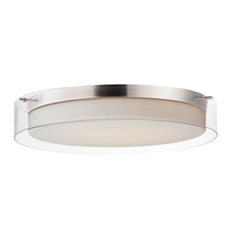 Maxim Duo 20" Wide LED Flush Mount Drum Ceiling Fixture Satin Nickel