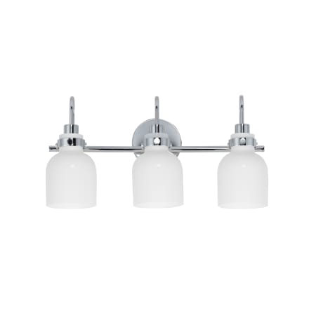 Maxim Milk 3 Light 22" Wide Vanity Light Polished Chrome